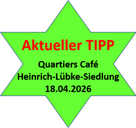 Ankündigungsstern-Quartierscafe