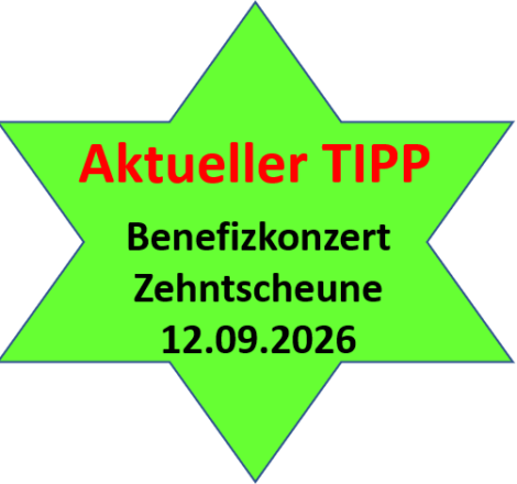 Ankündigungsstern-Benefizkonzert Zehntscheune 2026